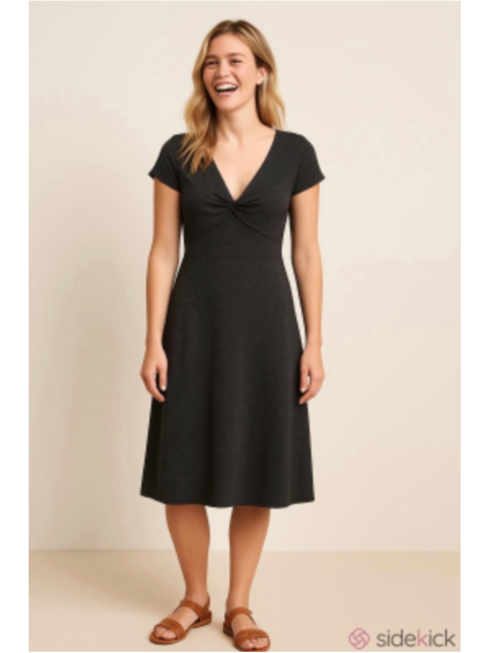 Horny Toad Toad and Co Gray Black Heathered Dress Size Medium